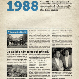 Narozeninové noviny 1988  s vlastní fotografií a textem