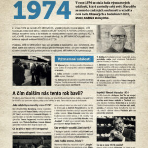 Narozeninové noviny 1974 s vlastní fotografií a textem
