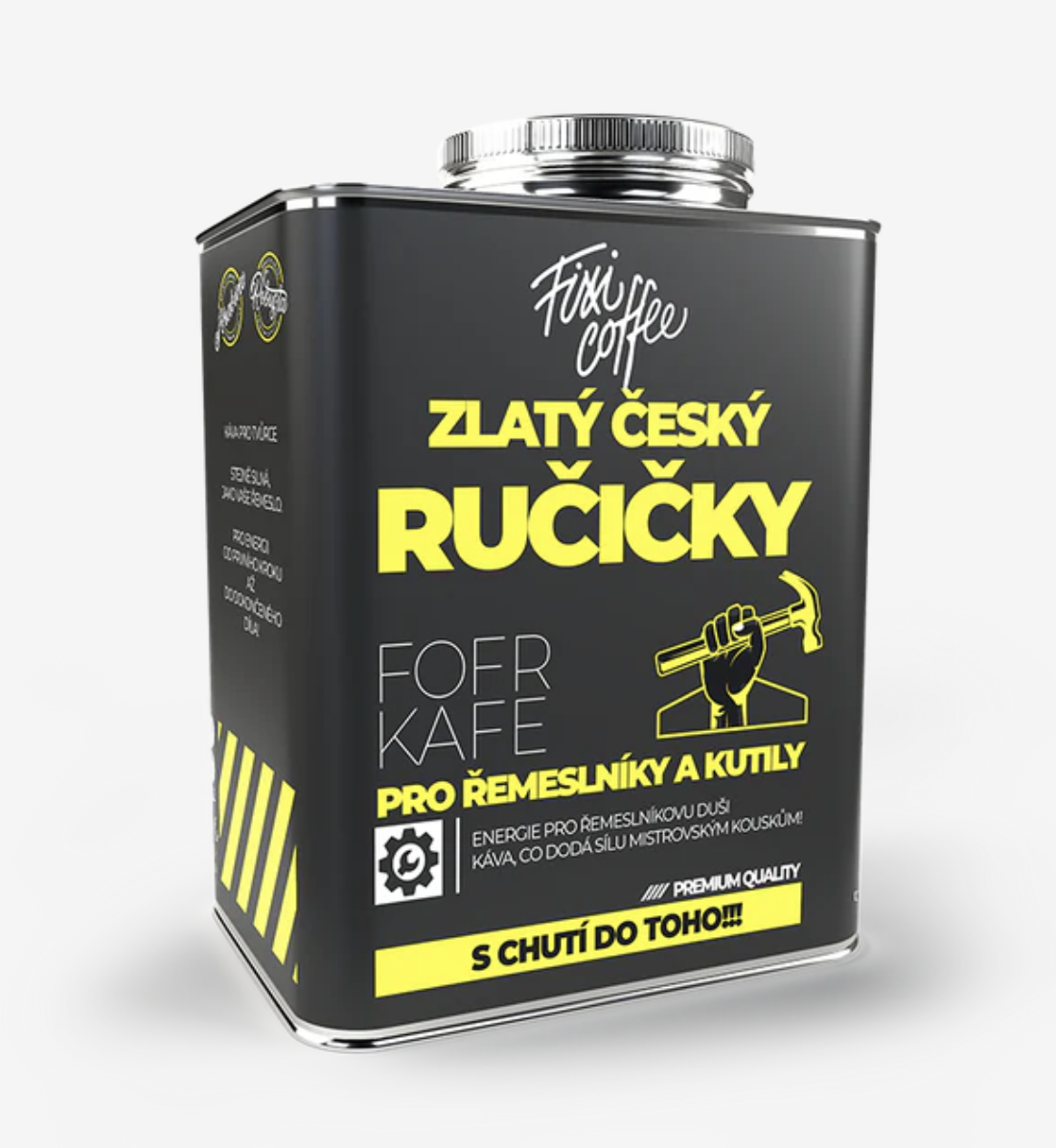Dárková káva v kanystru - Zlatý český ručičky - zrnková