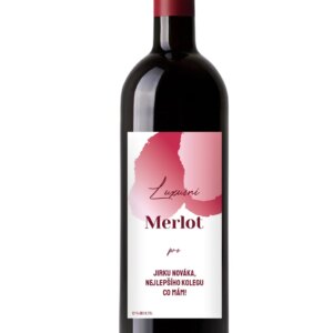 Dárkové víno Merlot s originální etiketou