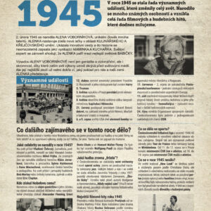 Narozeninové noviny 1945 s vlastní fotografií a textem