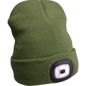 Čepice se světýlkem - tmavě zelená