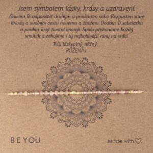 Náramek "Růženín" na dárkové kartě