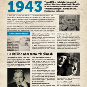 Narozeninové noviny 1943 s vlastní fotografií a textem