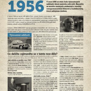Narozeninové noviny 1956 s vlastní fotografií a textem