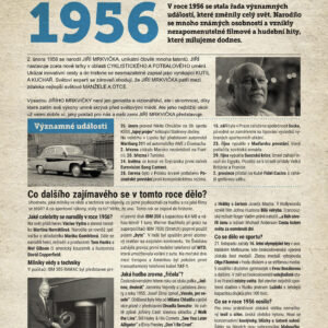 Narozeninové noviny 1956 s vlastní fotografií a textem
