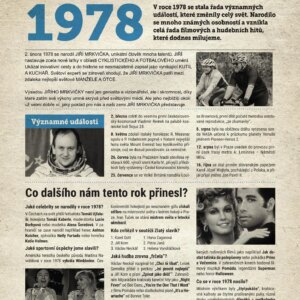 Narozeninové noviny 1978  s vlastní fotografií a textem