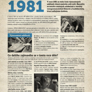 Narozeninové noviny 1981 s vlastní fotografií a textem