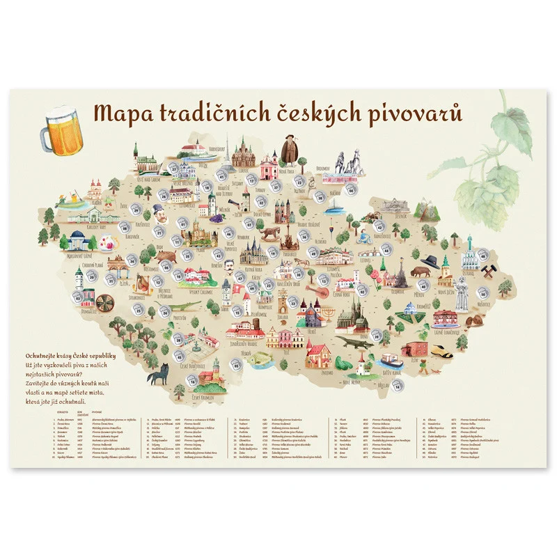 Pivní stírací mapa - test