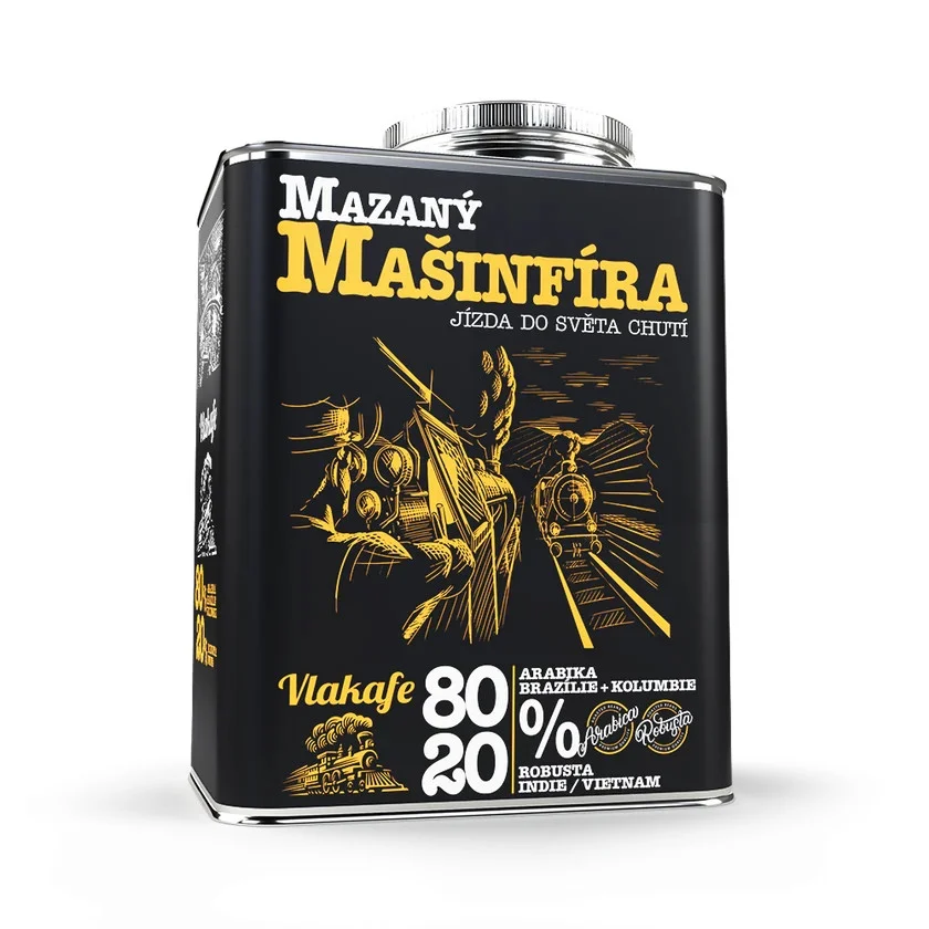 Dárková mletá káva pro milovníky vlaků