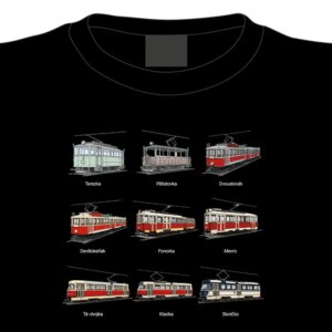 Tričko Tramvaje - po městě na kolejích